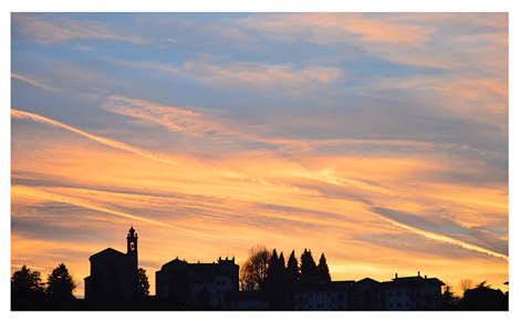 TRAMONTO SUL CENTRO DI BENEVELLO